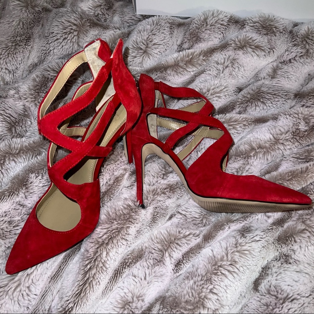 Red BCBG heels